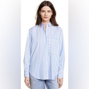AYR Deep End Blue and White Striped Shirt